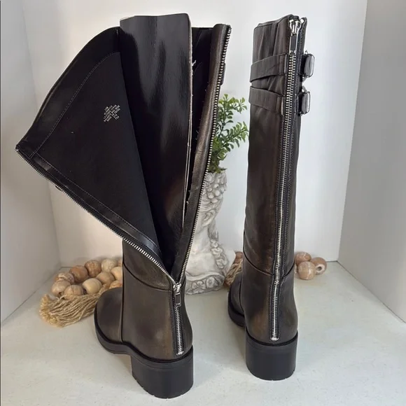 Marc Fisher Dariya Knee High Riding Boot Dark Brown Sz 10 - Picture 5 of 15